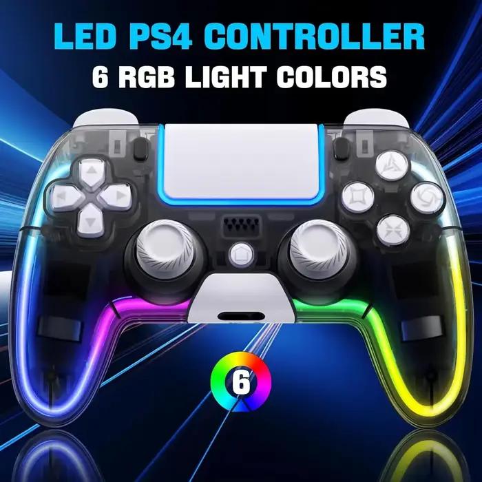 Manettes Saitake pour PS4 Personnalisation RVB Joystick Hall 3D Confort Ergonomique Jeu Immersif Occasions Spéciales