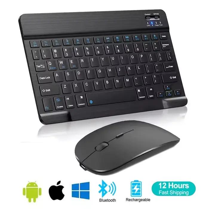 Clavier sans fil Bluetooth espagnol français Azerty russe pour iPad Mac PC tablette téléphone portable ordinateur