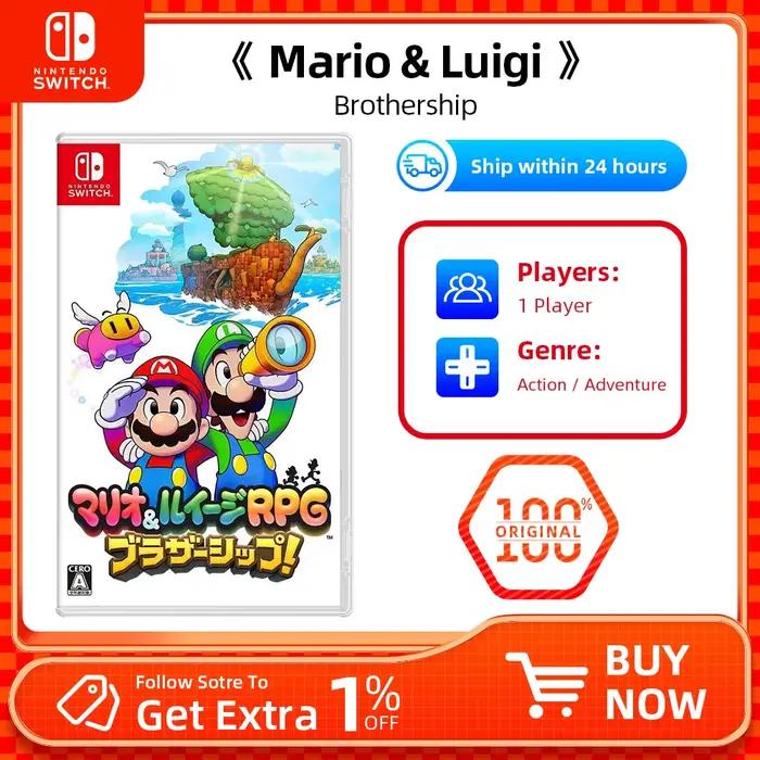 Nintendo Switch - Mario & Luigi RPG Fraternité ! Support TV de table portable officiel original pour cartes de jeu