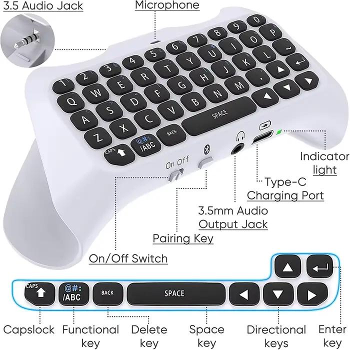 Clavier de contrôleur sans fil Portable pour Playstation5