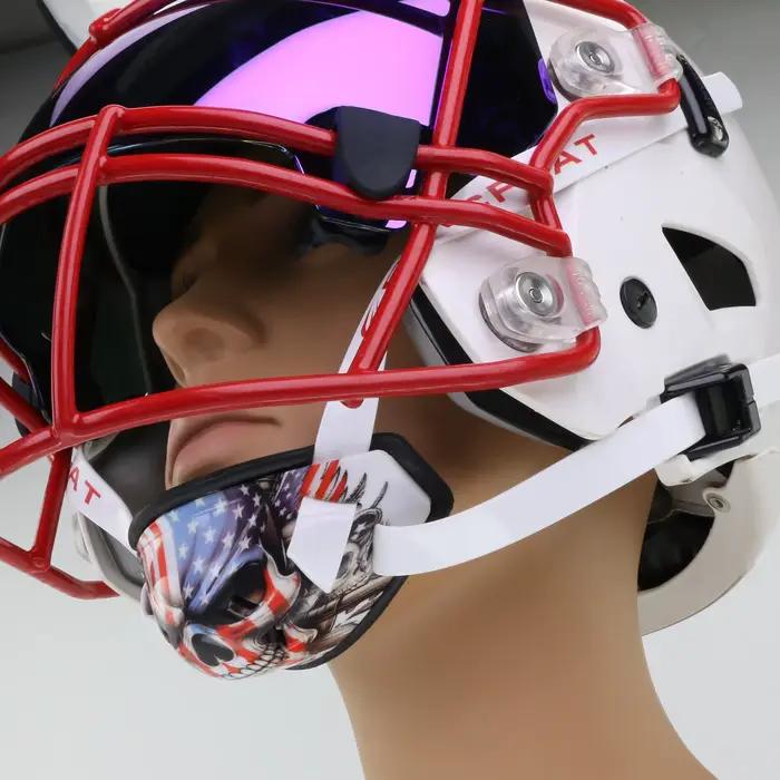 Chinstraps de Football américain avec boucles à dégagement rapide, protections de menton chromées, protection de menton de Rugby