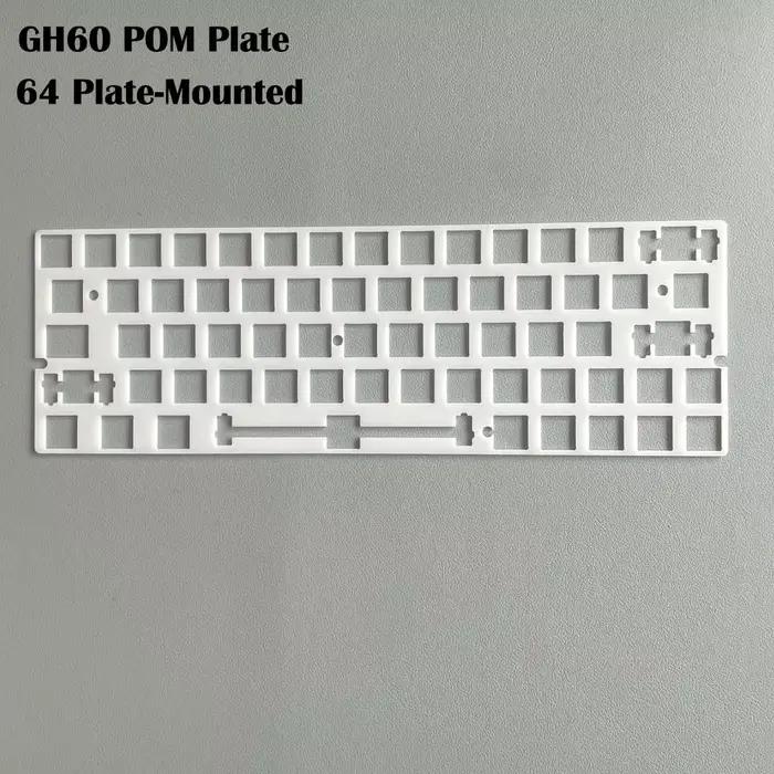 Clavier mécanique 60% personnalisable avec plaque POM blanche, mousse silencieuse 3 en 1 et kit intérieur complet pour jeu et création de contenu