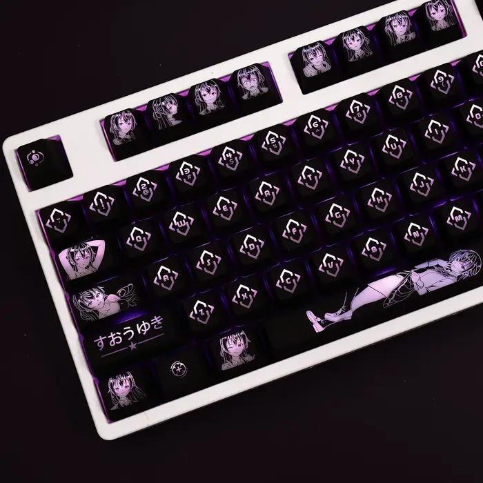 104 touches/ensemble Suo Yuki Alya parfois cache ses sentiments Anime personnalisé bricolage rétro-éclairé Keycaps SWS revêtement pour clavier mécanique