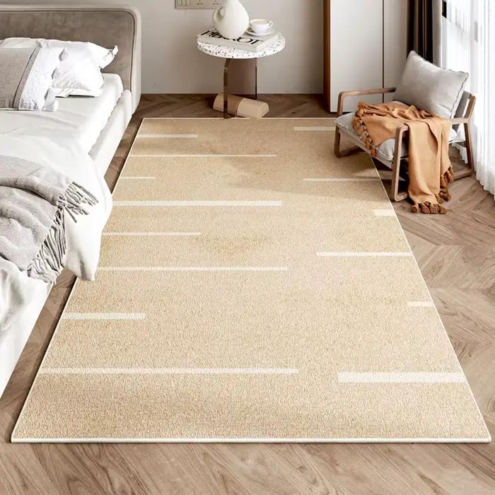 Tapis Beige minimaliste, à la mode, polyvalent, antidérapant, pour salon, chambre à coucher, cuisine, décoration de la maison