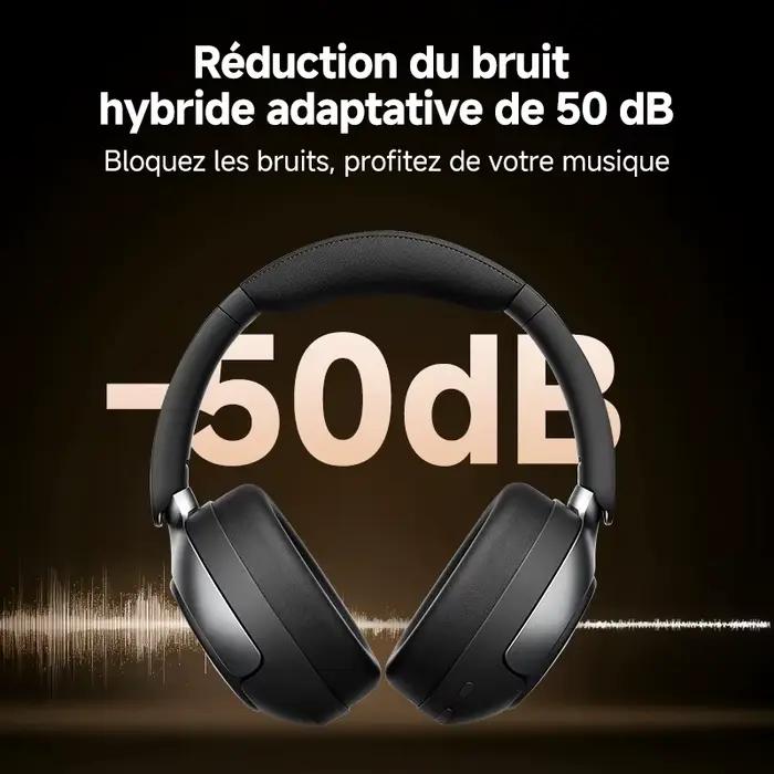 QCY H3 Pro ANC casque sans fil 50dB suppression du bruit écouteurs Audio spatial haute résolution avec LDAC Bluetooth