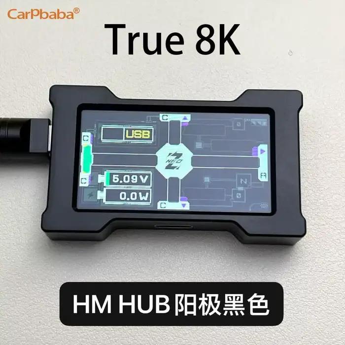 Hub USB G1HM6 8K pour jeux - Hub USB 2 à 3 ports 8000 Hz avec alimentation indépendante et écran