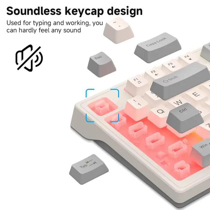 CASEPOKE Clavier mécanique français 98 touches pour PC