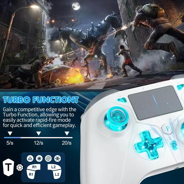 Contrôleur sans fil pour PlayStation 4/PS4 Pro/Slim/PS3/PC/IOS/Switch Turbo