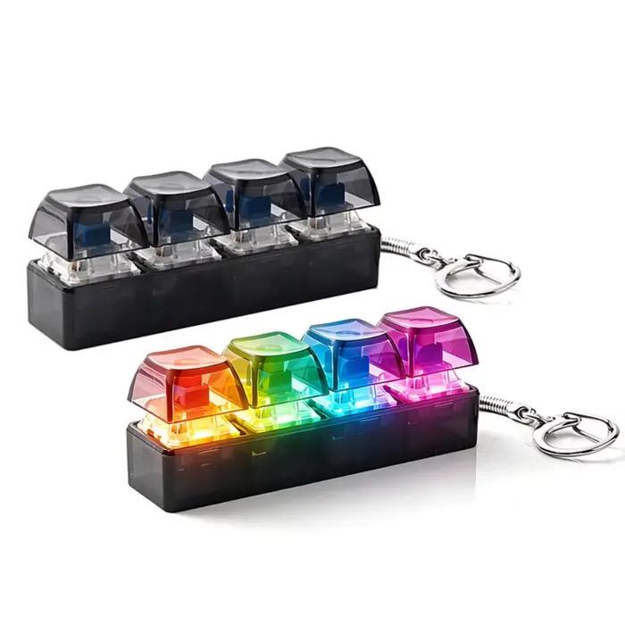 Porte-clés clavier lumineux à 4 boutons
