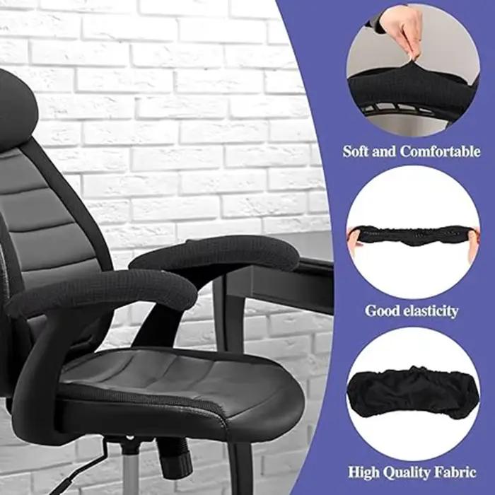 Housses de protection imperméables pour accoudoirs de chaise de bureau et de maison