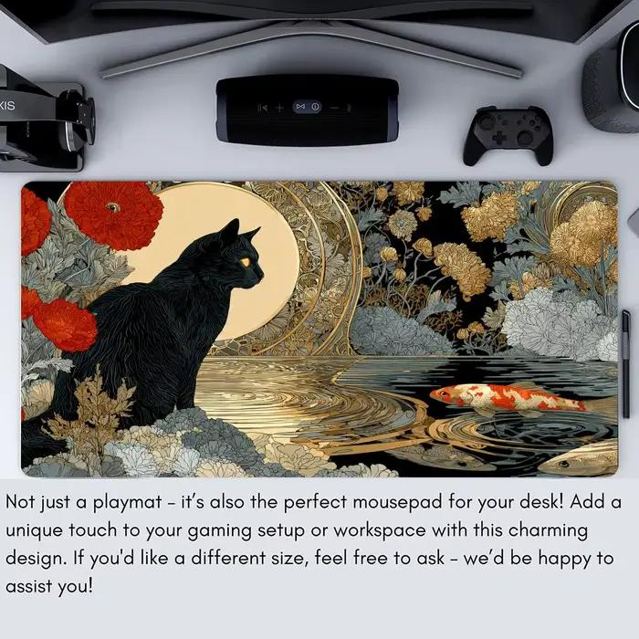 Tapis de jeu MTG Black Cat and Koi