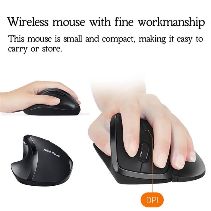 Souris Sans Fil Ergonomique à Défilement Rapide Récepteur USB pour PC