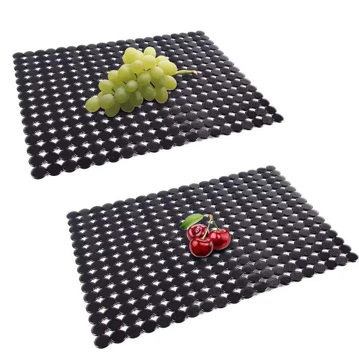 Paquet de 2 tapis d'évier de cuisine pour éviers en acier inoxydable/céramique, protecteurs écologiques en PVC pour le fond d'évier de cuisine, réglable