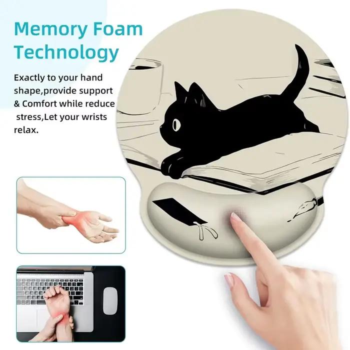 Tapis de souris repose-poignet chaton mignon – Doux et confortable