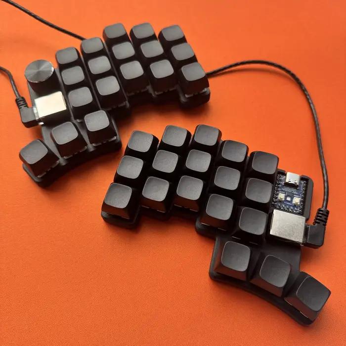 Cheapino V2 36 touches clavier mécanique filaire fendu Kit d'échange à chaud coque d'impression PLA micrologiciel QMK
