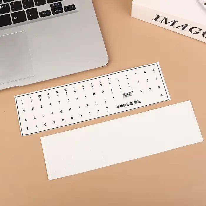 Autocollant de clavier de Film détachable de langue Alphabet anglais