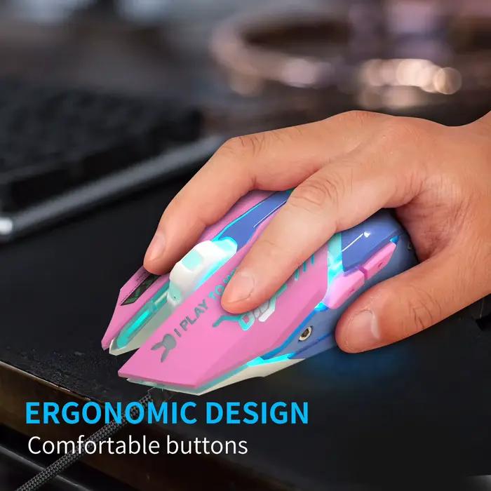 2400DPI souris de jeu couleur rétro-éclairé