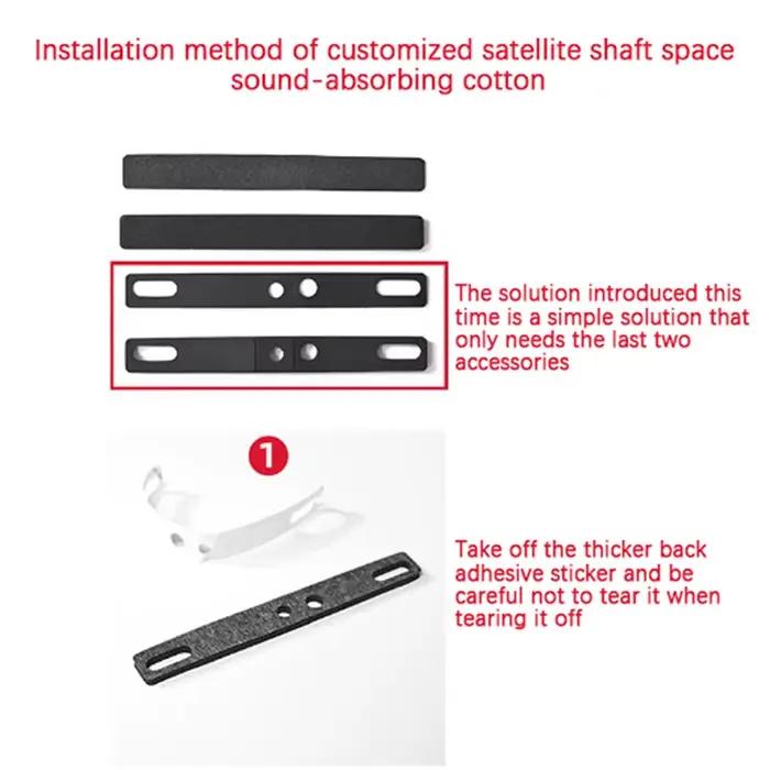 Coton insonorisant pour touches d'espacement de clavier mécanique (6.25U/7U) – Rembourrage absorbant le son