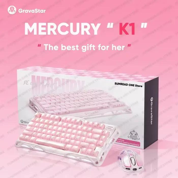 Grava Star Mercury K1 clavier mécanique de jeu sans fil 79 touches Bluetooth 2.4G filaire rvb Hotswap Gamer