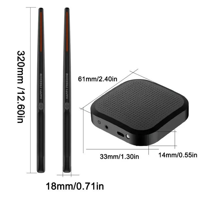 Batterie électronique virtuelle portable intelligente avec baguettes et pédales, idéale pour débutants, enfants et adultes