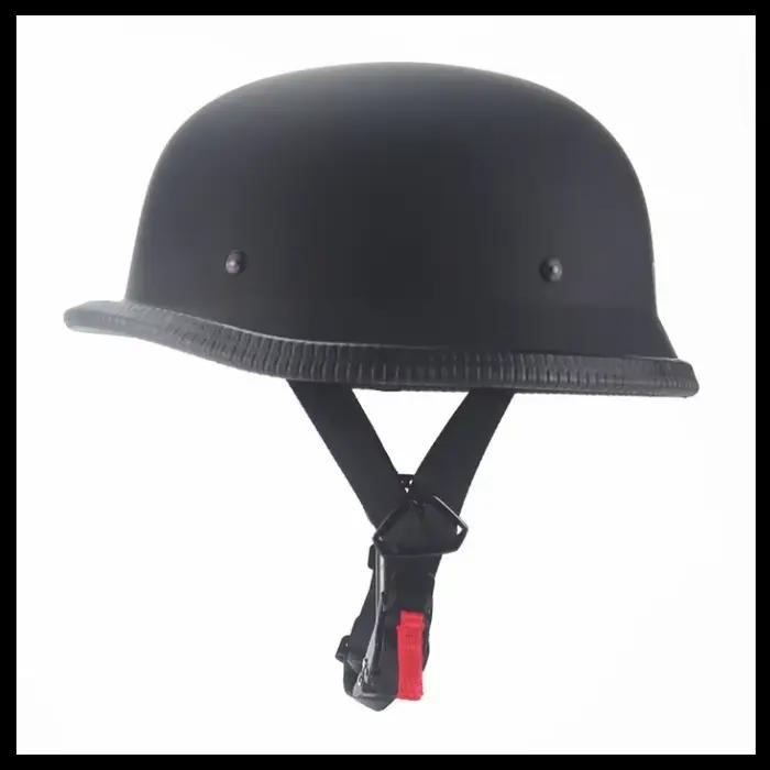 Casque de soldat allemand moto pour Harley rétro semi-casque casque de moto Certification d'été casque de traction voiture de croisière