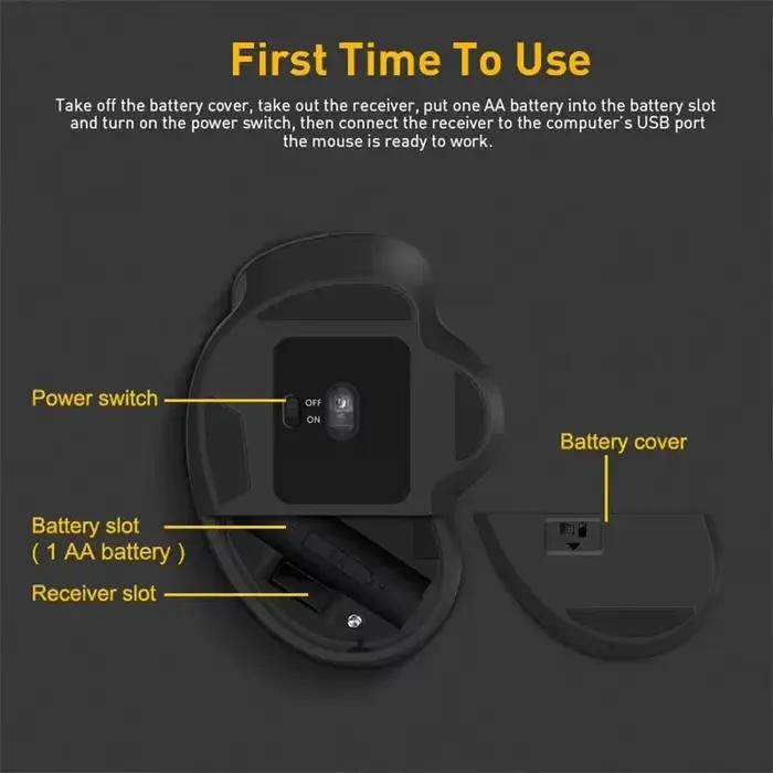 Wireless Gaming Mouse 2.4G Ergonomic Cordless