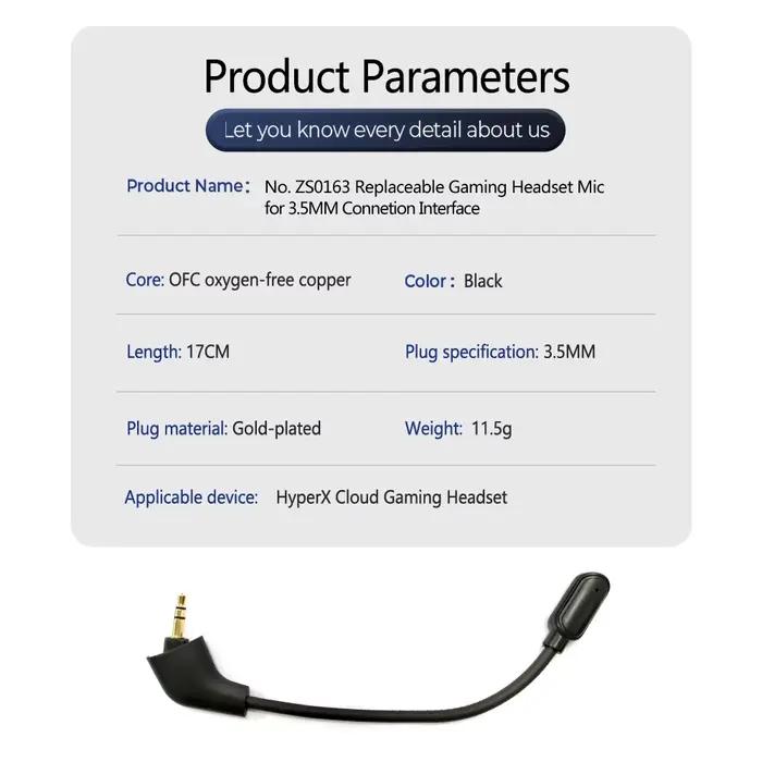 Microphone de casque de jeu remplaçable de haute qualité avec prise Jack 3.5MM