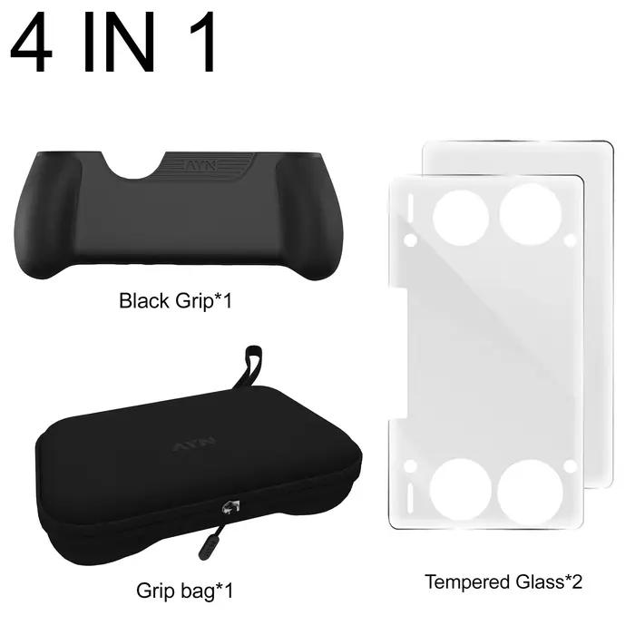 Accessoires 4-en-1 pour AYN THOR Handheld : protection d'écran en verre trempé