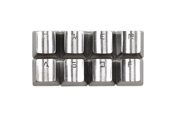 Teamwolf-Capuchons de touches métalliques MX en acier inoxydable