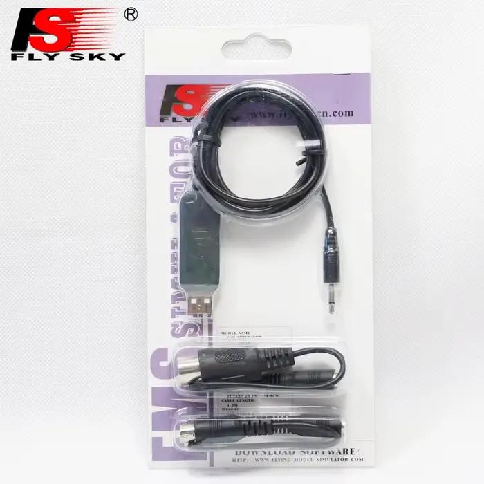 Flysky FS-SM100 RC simulateur de vol USB avec câble FMS pour transmetteur Radio FS-i6 i10 i6X FS-T6 FS-CT6B TH9X FPV