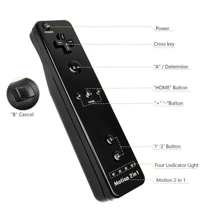Pour Motion Plus 2in1 contrôleur télécommande Wii