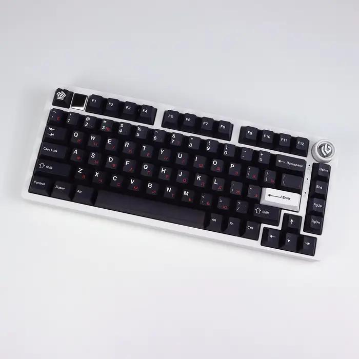 KBDiy GMK – capuchons de touches en PBT rouge cyrilique