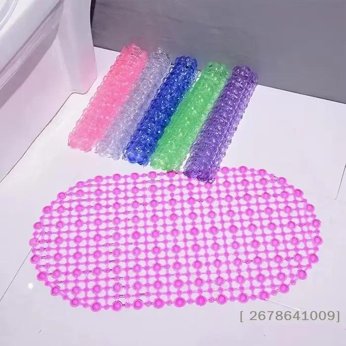 ⚑ Tapis de bain antidérapant, tapis de douche en PVC avec ventouses puissantes, non toxique, résistant à la moisissure, pour la sécurité de la salle de bain et le massage des pieds