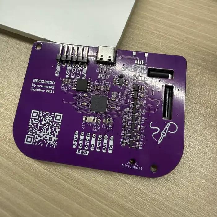 Clavier filaire mini BlackBerry Q20 Solderparty Open Source BBQ20KBD Q20 Bare Board sans coque prend en charge USB/Qwiic/PMOD