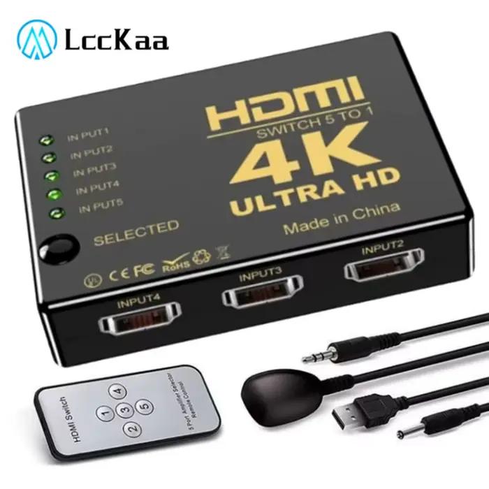 Commutateur vidéo HDMI avec télécommande IR