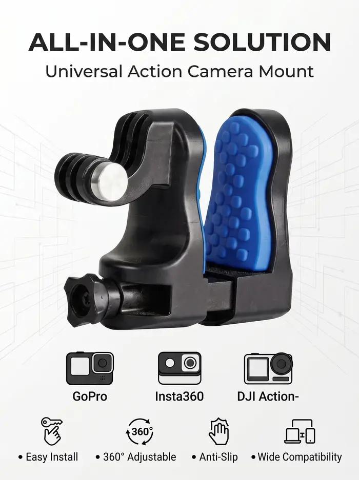 Support de fixation mentonnière pour casque de moto pour GoPro Hero 13 12 11 10 9 8 7 6 5 4 Black DJI Osmo Action 5 4 3 2