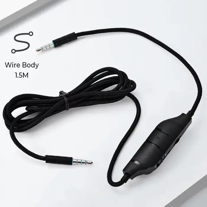 Câble de remplacement pour casque de jeu Logitech G933 G933S G633 G633S G635 G935 avec micro intégré et contrôle du volume