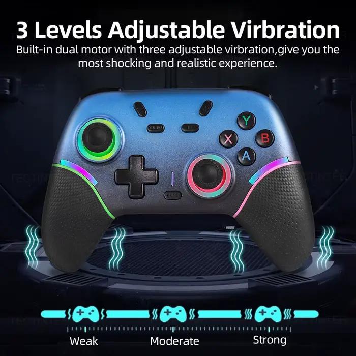 RGB Sans Fil Bluetooth Contrôleur Pour Nintendo Commutateur 2/Commutateur 1/PS3/PS4 Console Gamepad pour Android/IOS/PC Joystick Controle