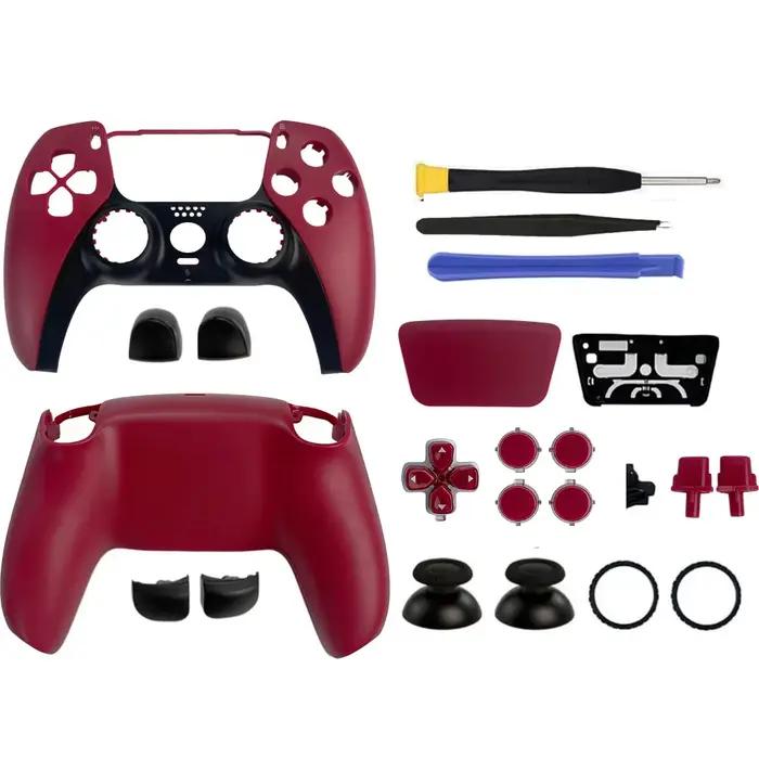 Coque de protection avant et arrière camouflage gris pour manette PS5