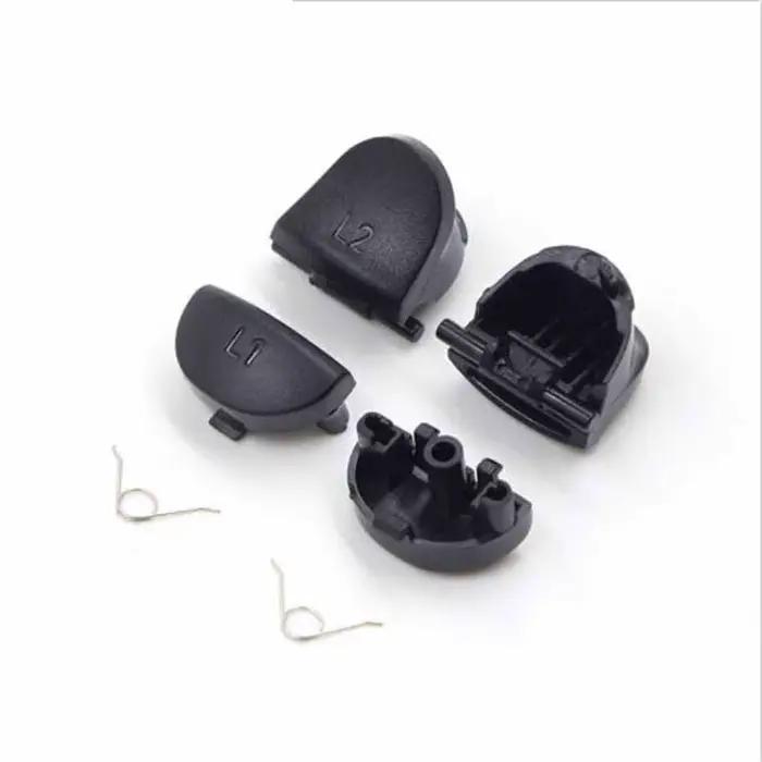 JCD pour PS4 JDM-001/011 contrôleur L1 R1 L2 R2 boutons de déclenchement bâton analogique 3D + Kit de tournevis à bouton en caoutchouc conducteur