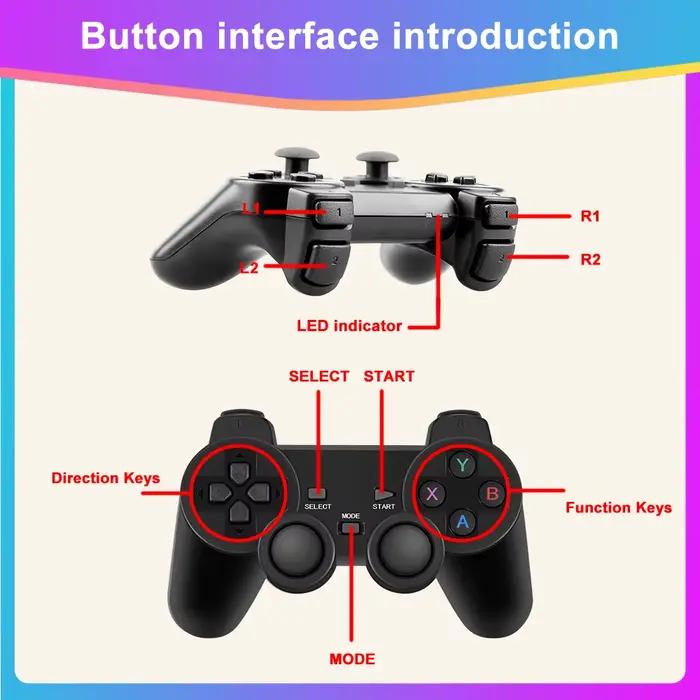 Contrôleur sans fil 706 pour PS3/consoles de jeux/Win PC/TV Box/ordinateur portable avec 360 ° Joystick adapté au