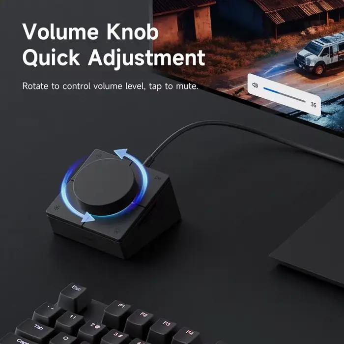 Hagibis bouton USB C Hub avec boutons de raccourci Station d'accueil type-c réglage du Volume contrôleur de bureau 2.5G RJ45 pour Macbook