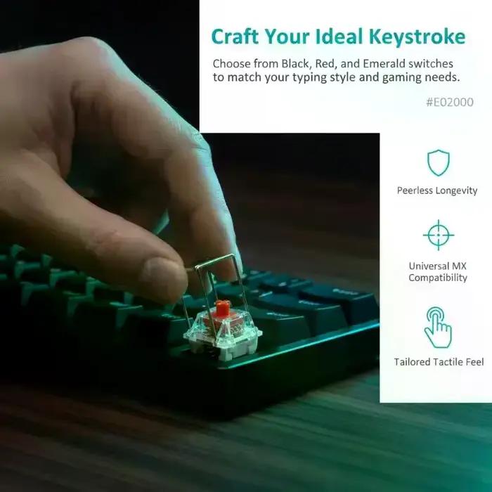Interrupteurs de clavier mécanique avec retour sonore et extracteur de touches pour la construction de claviers