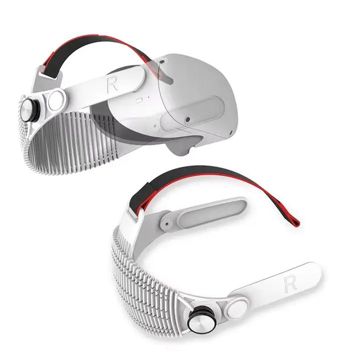 Sangle de tête réglable en silicone souple B68C pour Meta Oculus Quest 2 VR