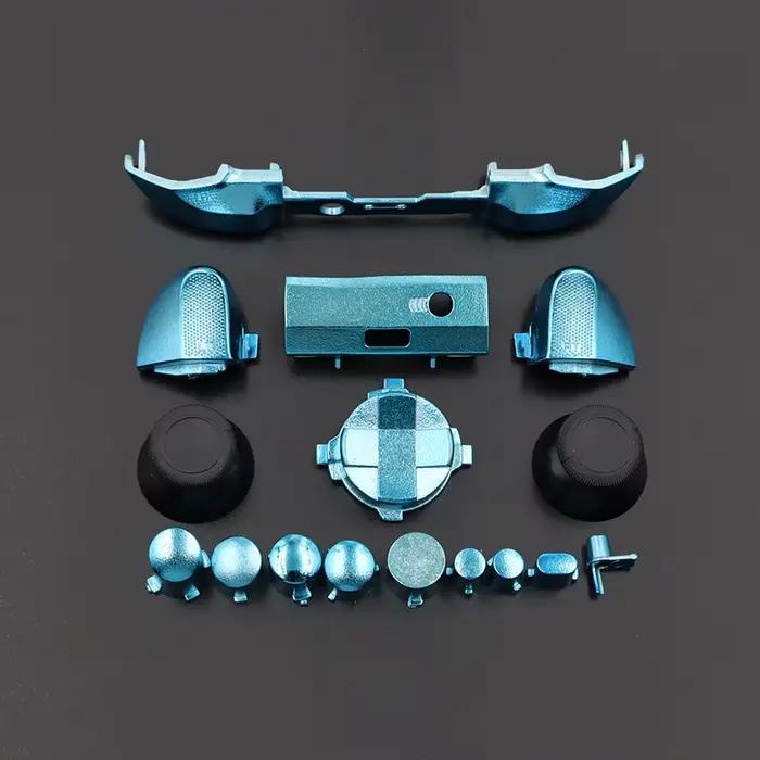 Kit de modification complet Chrome pour manette Xbox Series S/X - Boutons LB RB RT LT ABXY D-Pad et gâchettes améliorés