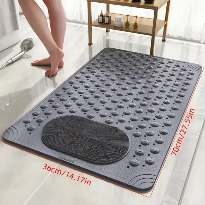 Tapis de Massage antidérapant pour salle de bain, couleur unie, pour la maison, à ventouse, imperméable, résistant à la saleté, pour toilettes, hôtel