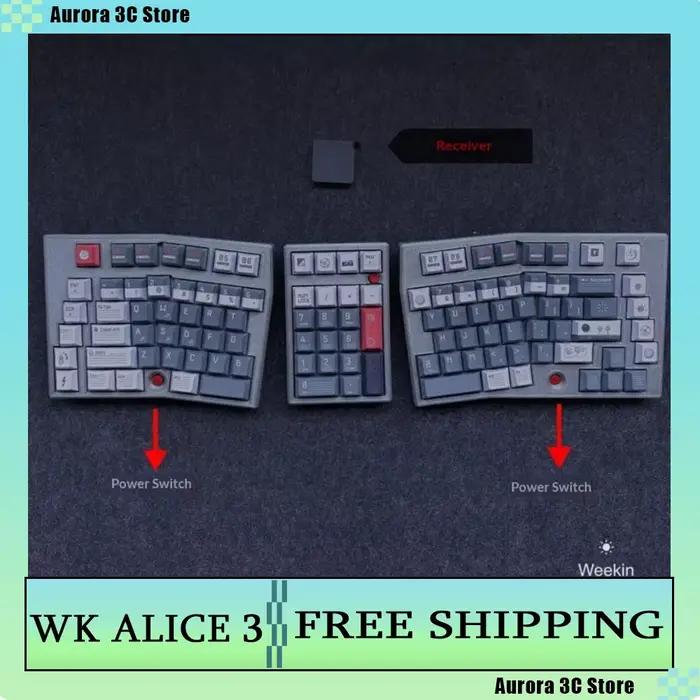 Weekin WK Alice 3 clavier divisé sans fil 2.4g monomode 1500mah 111 touches