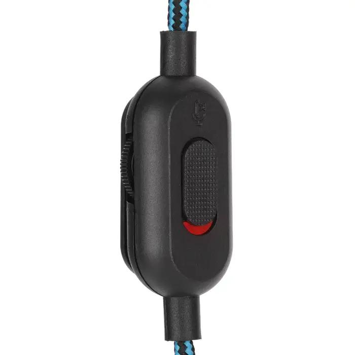 Câble tressé pour casque de jeu avec contrôle du volume et interrupteur muet