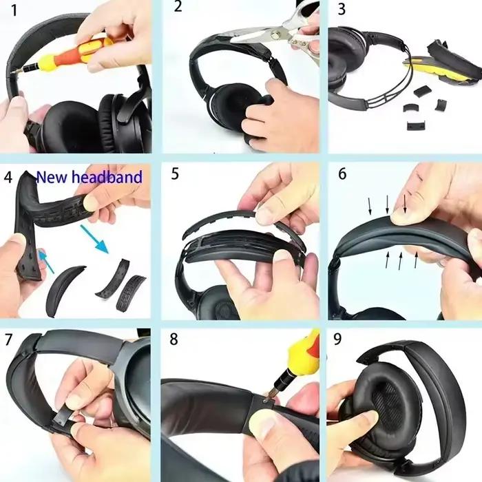 1 paire de bandeaux amovibles pour écouteurs Bose QuietComfort QC35 QC35II QC45