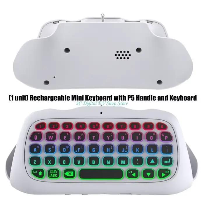 Mini clavier ABS E74D pour contrôleur avec rétro-éclairage pour les jeux sombres